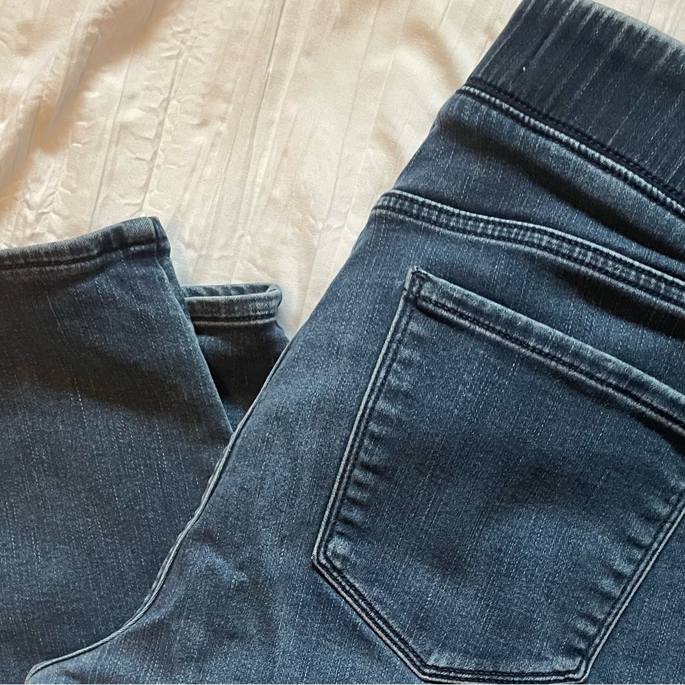 OLD NAVY Mid Rise Rockstar Super Skinny Jeggings Built in Warm Size 14 Dark Wash